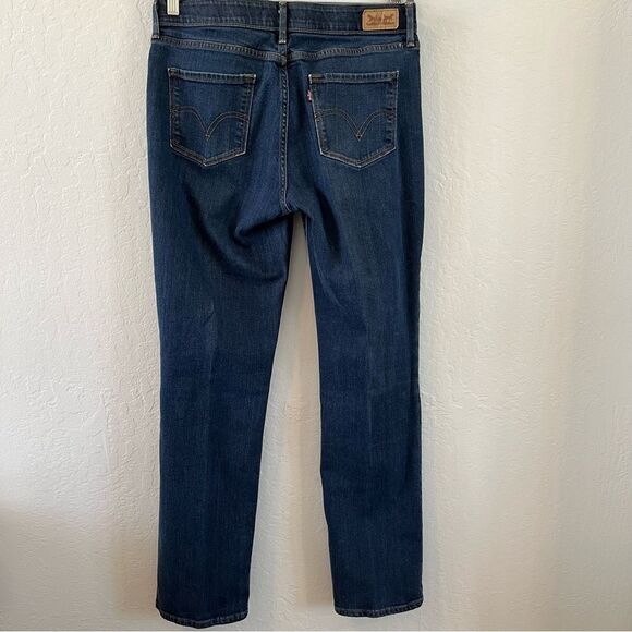 Levi's 525 Size12 Perfect Waist Straight Leg Classic Blue Stretch Women's Jeans - Picture 4 of 6